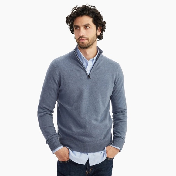 NAADAM Other - Naadam Cashmere Quarter Zip Pullover Sweater Grey Size Large